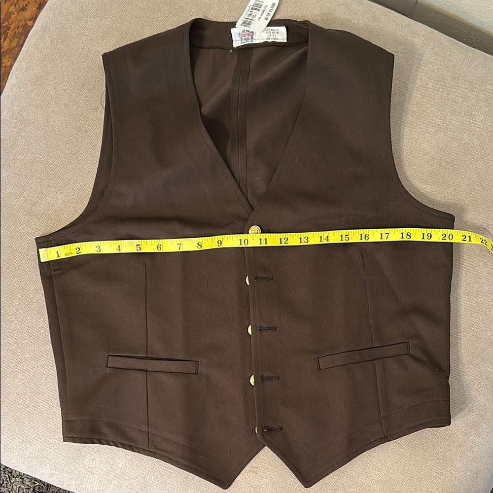Vintage style Brown Button-Up Vest